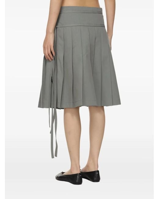 Low Classic Gray Pleated Skirt