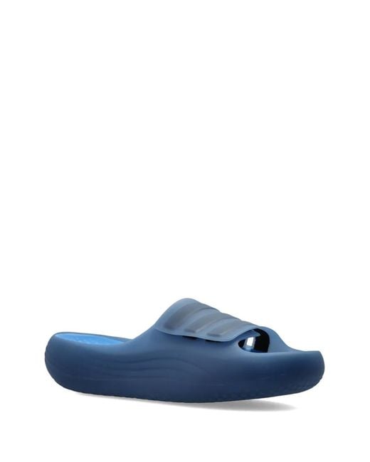 adidas Adislide Three-Stripe Slides in Blue | Lyst
