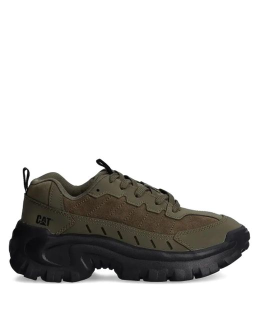 Caterpillar Green Intruder Textured Lace-Up Sneakers for men