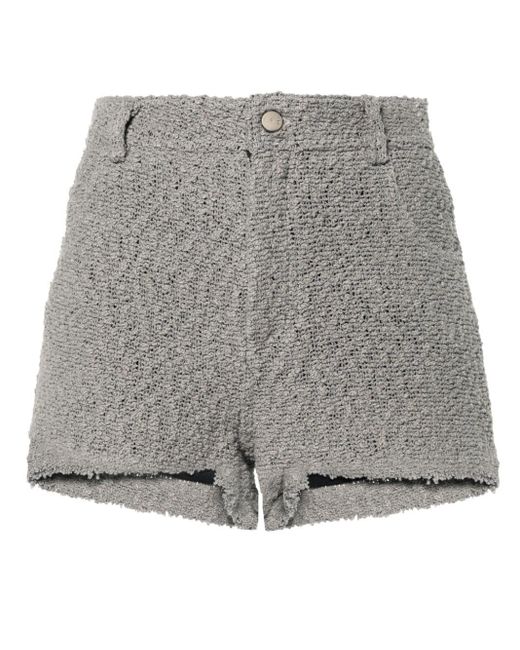 IRO Gray Daphna Bouclé Mini Shorts