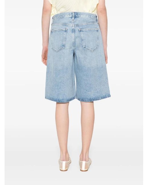 Agolde Spijkershorts in het Blue