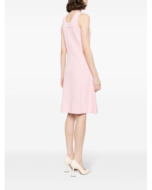 Robe trapèze à design sans manches Victoria Beckham en coloris Pink