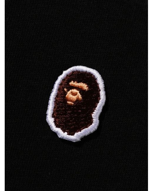 A Bathing Ape Black Ape Head Embroidered T-Shirt for men