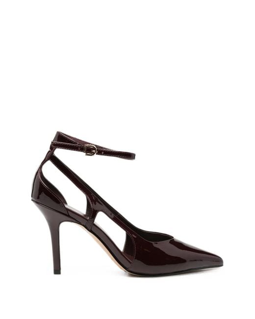 SERGIO MORETTI FIRENZE White Patent-Finish Ankle-Strap Pumps