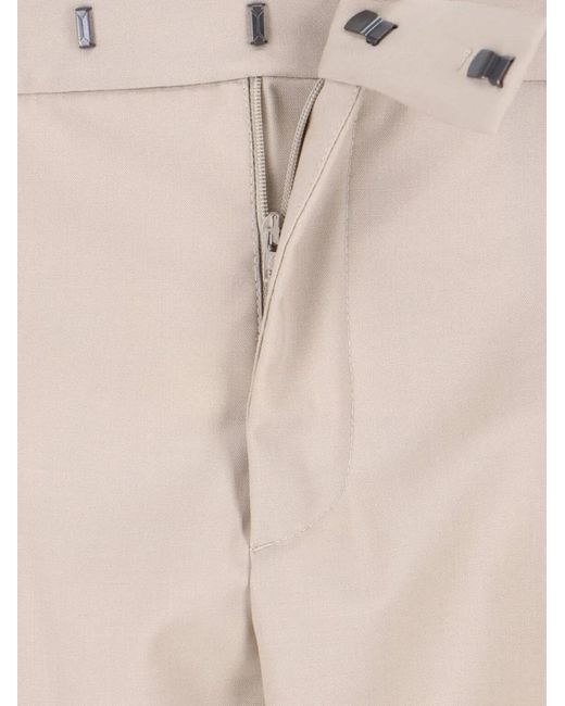 Cruna White Pleated Trousers for men