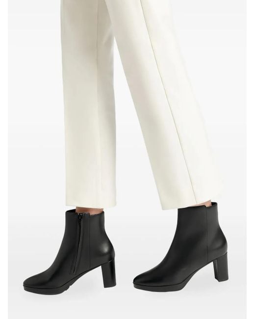 Geox Black 60Mm Walk Pleasure Zip-Detail Block-Heel Boots