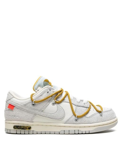 NIKE X OFF-WHITE White Dunk Low "Lot 37" Sneakers