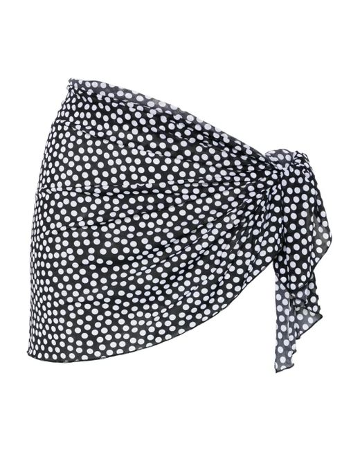 Fisico Black Polka-Dot Cover-Up