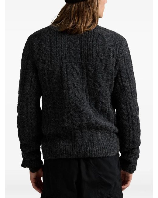 Polo Ralph Lauren Black Cable-Knit Wool Pullover for men