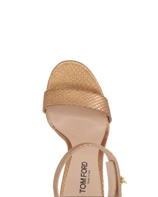 Tom Ford White Padlock Sandals