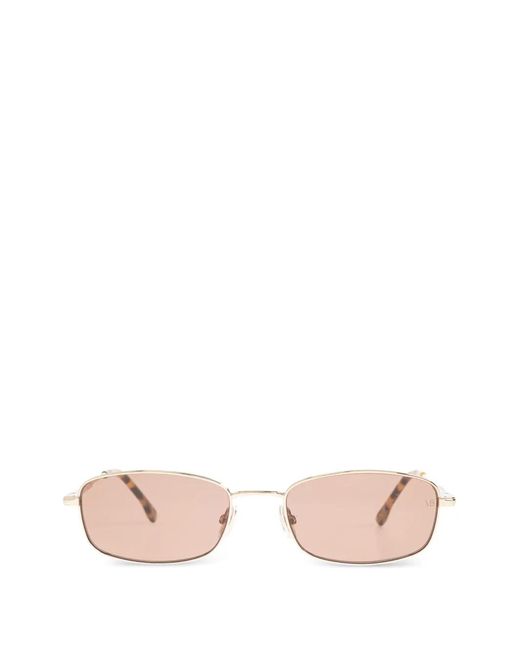 Victoria Beckham Pink Rectangle-Frame Sunglasses