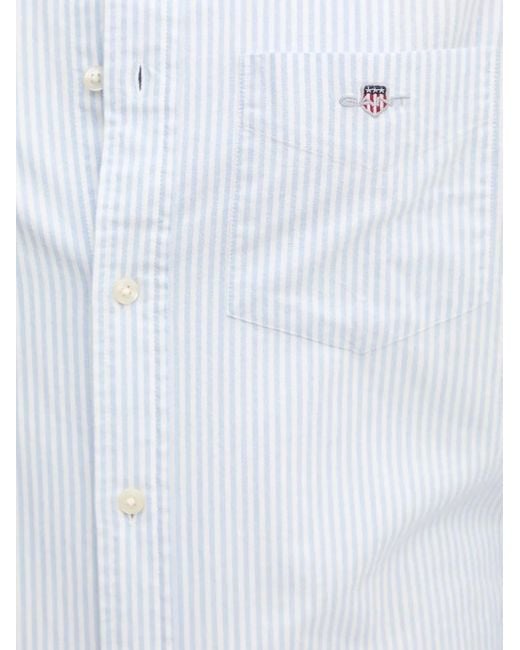 メンズ Gant ストライプ シャツ White