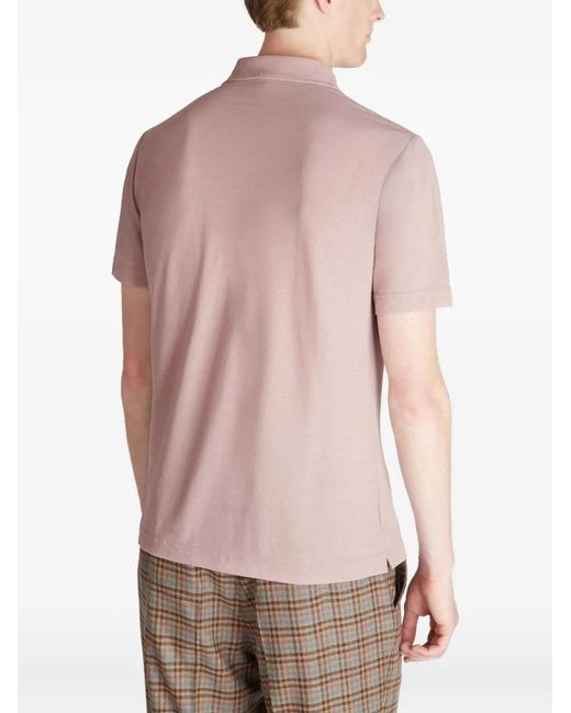 Slowear Pink Cotton Polo Shirt for men