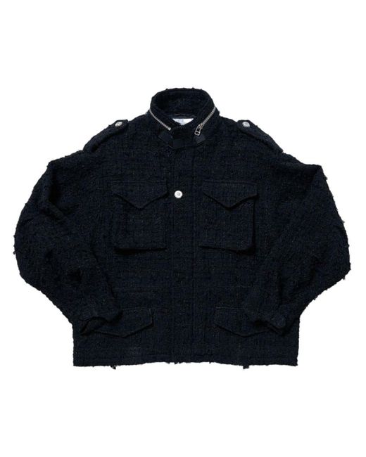 Doublet Tweed-Jacke mit offenem Saum in Blue für Herren