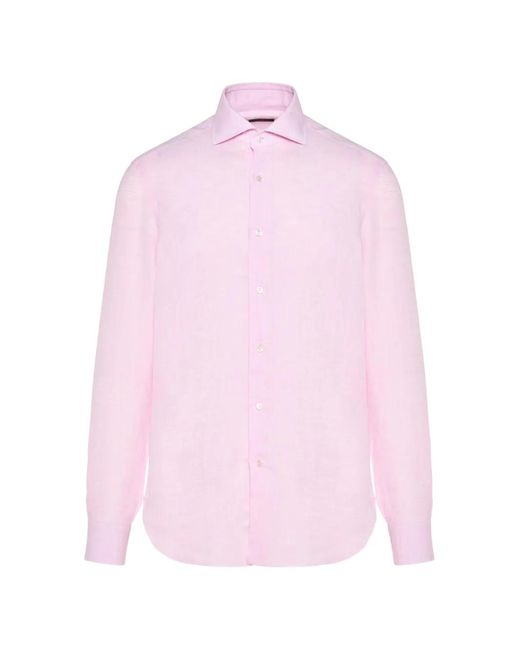 Barba Napoli Pink Buttoned Shirt for men