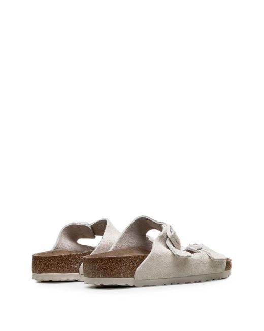 Birkenstock White Arizona Double-Buckle Sandals for men