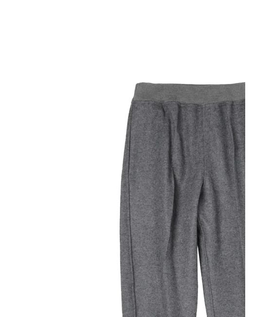 Jil Sander Gray Ribbed-Cuff Wool Trousers for men