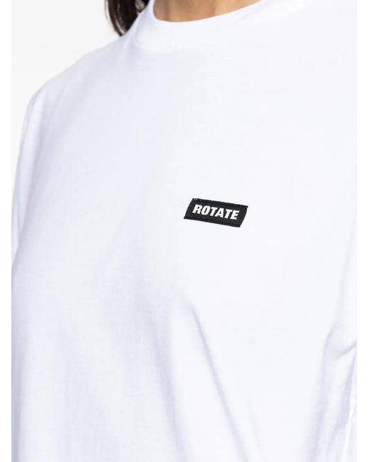 ROTATE BIRGER CHRISTENSEN White Ruffled T-Shirt