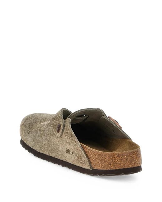 Birkenstock Gray Boston Suede Sandals