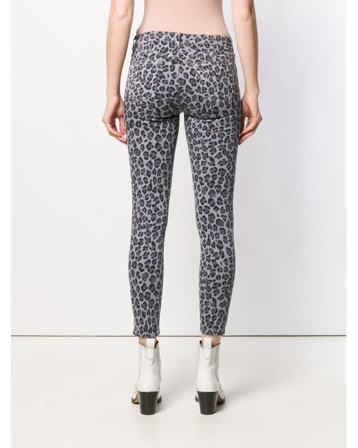 J Brand Leopard Print Skinny Jeans in Gray Lyst