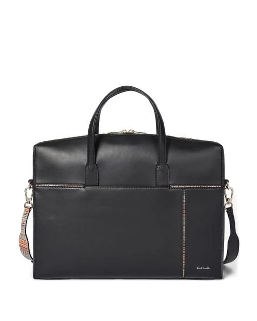 Borsa Porta Pc A Righe di Paul Smith in Black