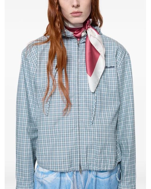 Acne Pink Square Silk Scarf