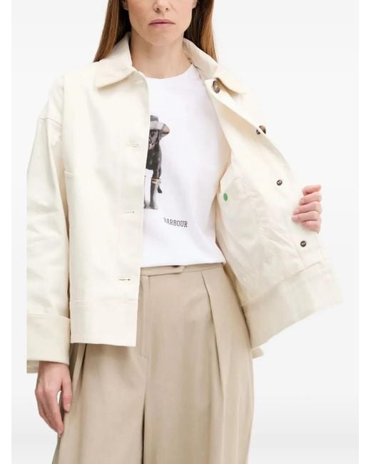 Barbour Natural Abbey Jacke mit Cordkragen