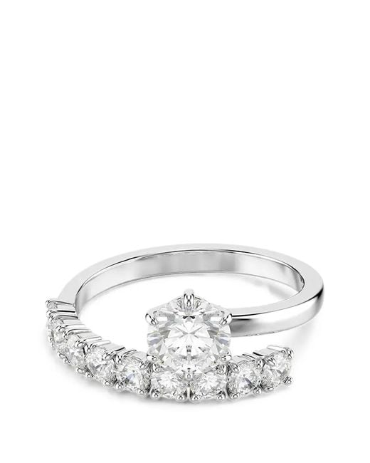 Swarovski White Crystal-Embellished Wrap Ring