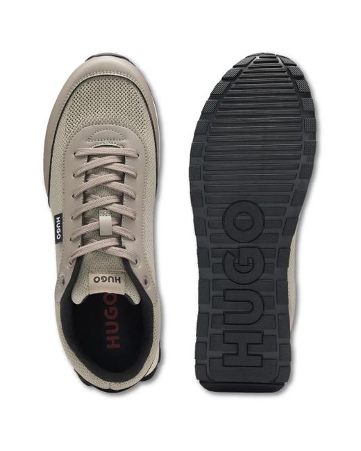メンズ HUGO ニット スニーカー Gray