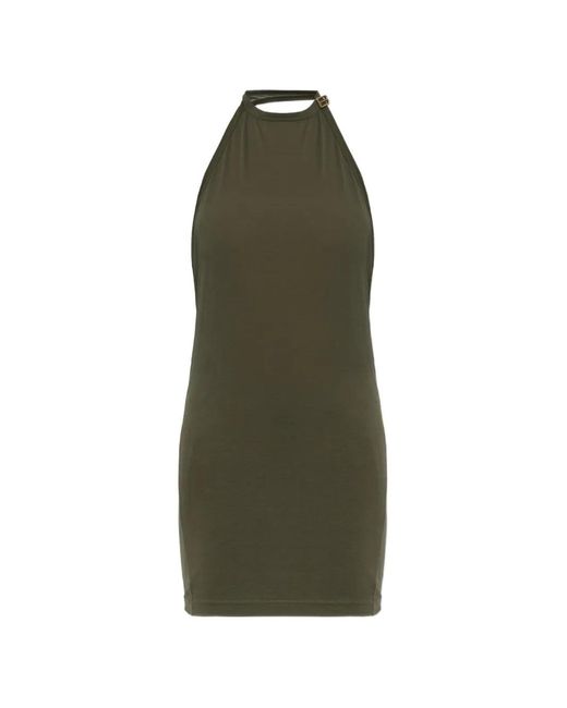 Balenciaga Green Halterneck Open-Back Thank Top