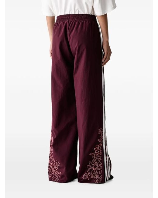 Adidas Red Floral Gfx Firebird Loose Track Pants