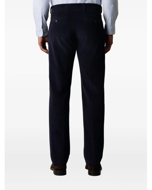 Brooks Brothers Blue Cotton Corduroy Chino Trousers for men