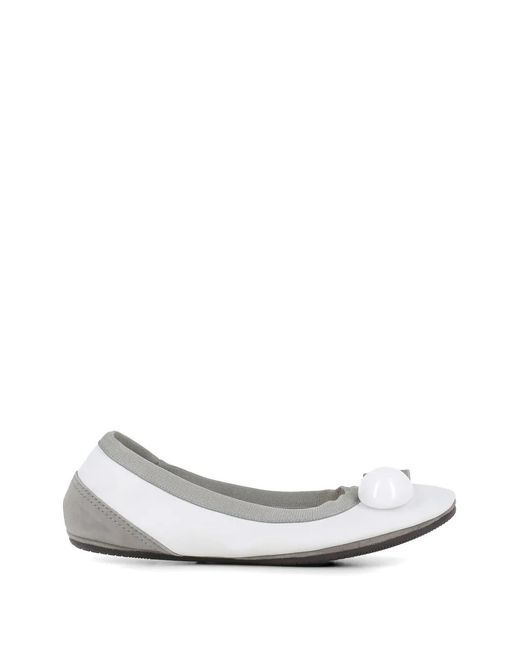 Dove Nuotano Gli Squali White Becky Ballet Flats