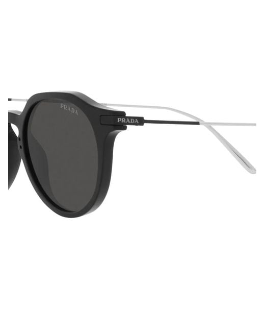 Prada Black Pr 12Ys Round-Frame Sunglasses for men