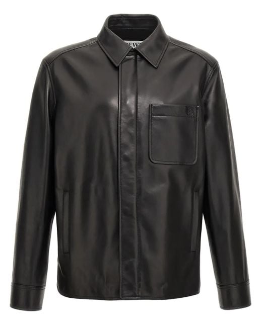 Sobrecamisa De Cuero Loewe de hombre de color Black