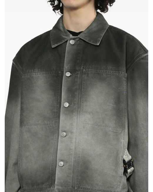 1017 ALYX 9SM Gray Overdyed Canvas Shirt Jacket for men