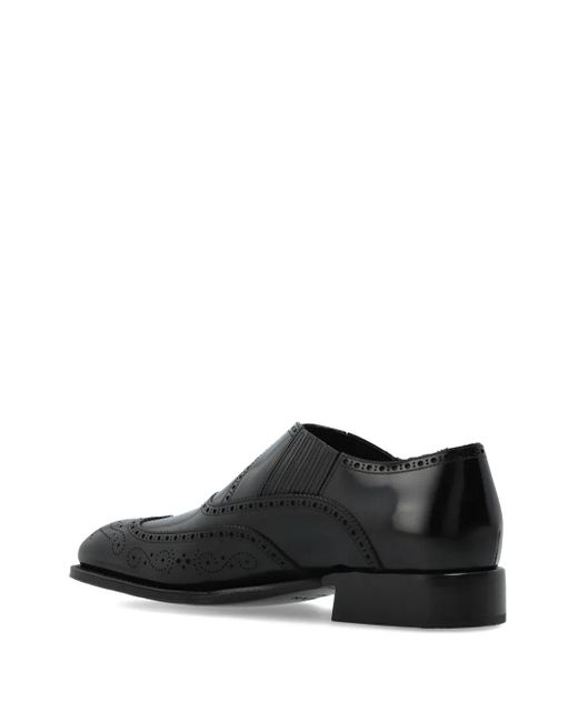 Alexander McQueen Black Leather Loafers for men