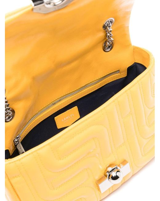 Lancel Yellow Medium Midi-minuit De Flap Bag