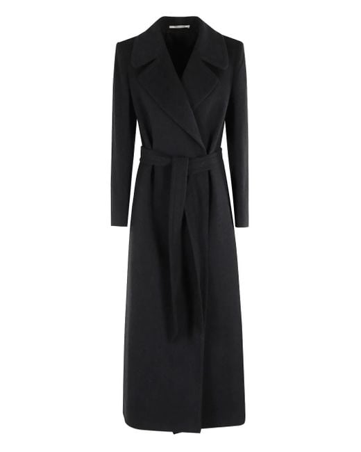 Tagliatore Black Melody Belted Lapel Coat