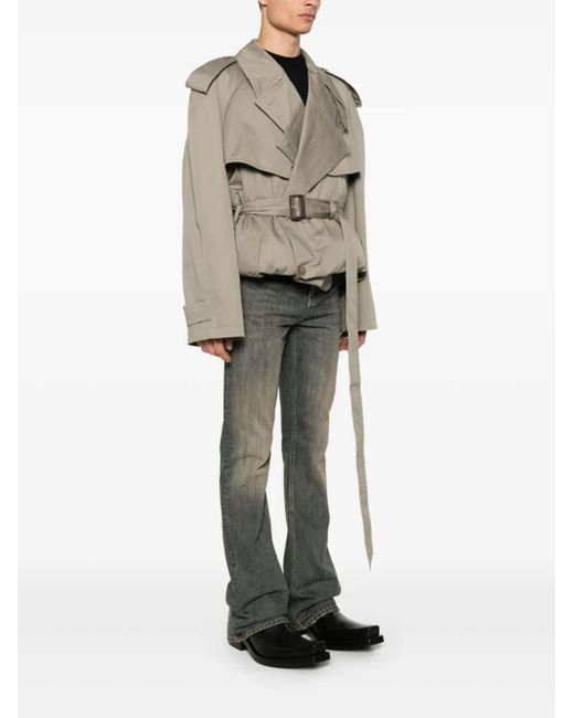 Balenciaga Natural Cotton Trench Coat