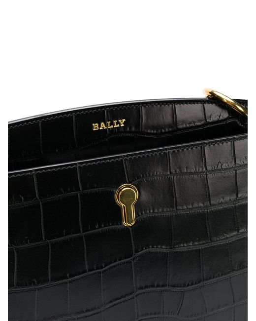 Bally Cecyle Crocodile Embossed Bag in Black Lyst