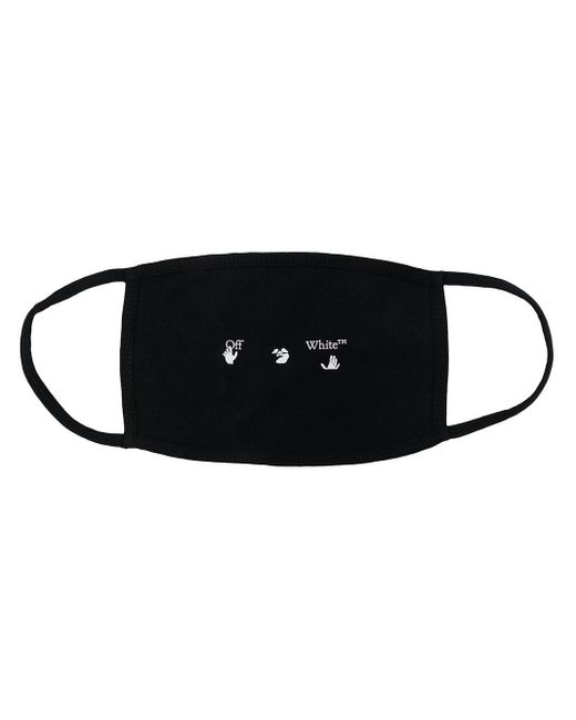 Off-White c/o Virgil Abloh Katoen Mondkapje Met Logoprint in het Zwart -  Lyst