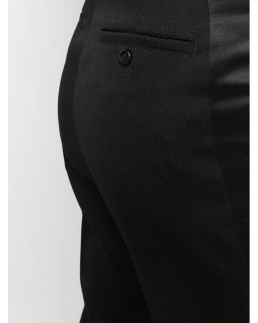 AMI Black Side-stripe Tailored Trousers for men