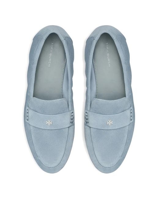 Tory Burch Blue Strap Detail Ballet Loafers