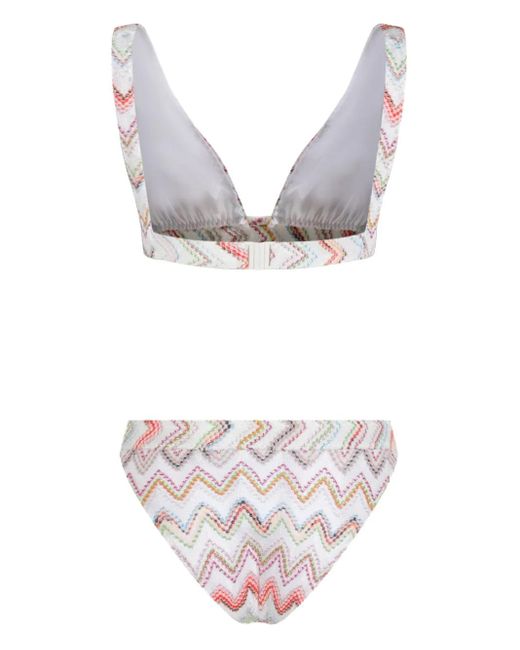 Missoni White Zigzag-Print Bikini