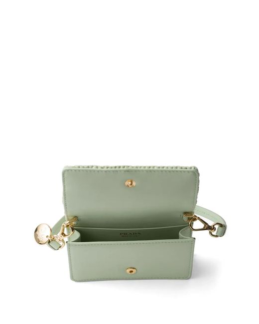Prada Green Crochet Card Holder