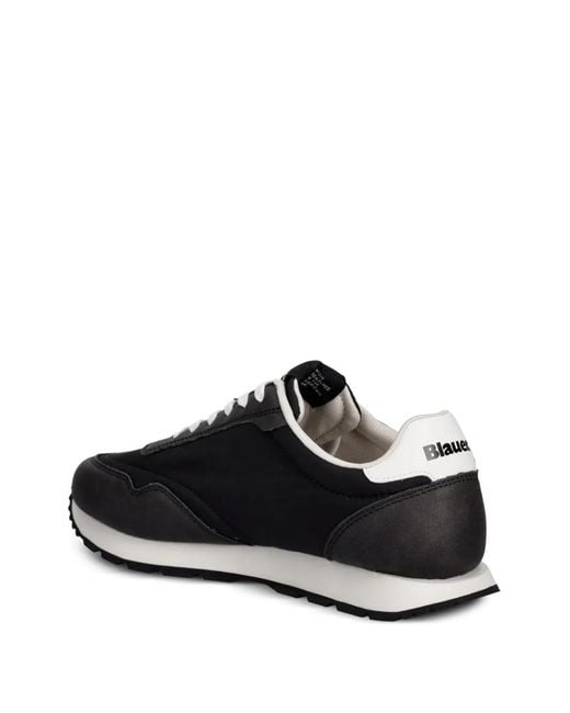 Blauer Black Falcon 01 Logo-Print Panelled Sneakers for men