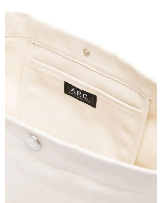 A.P.C. White Journal Shoulder Bag