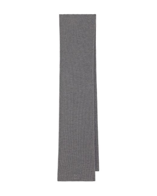 Dolce & Gabbana Gray Ribbed Wool Scarf for men