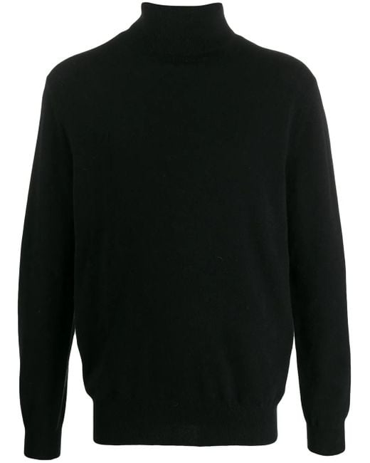 メンズ N.Peal Cashmere タートルネック プルオーバー Black